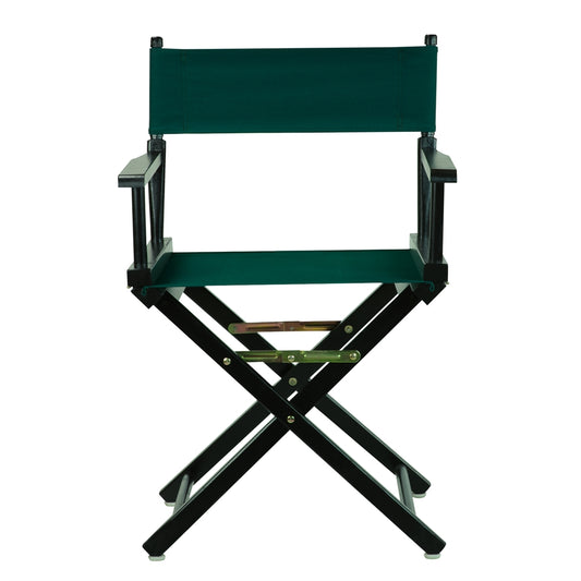 18" Director's Chair Black Frame-Hunter Green Canvas