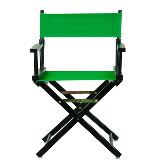 18" Director's Chair Black Frame-Green Canvas