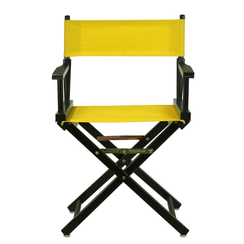 18" Director's Chair Black Frame-Gold Canvas