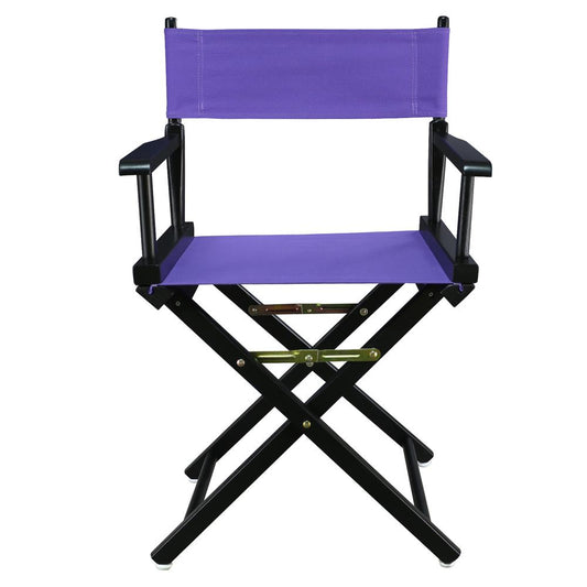 18" Director's Chair Black Frame-Purple Canvas