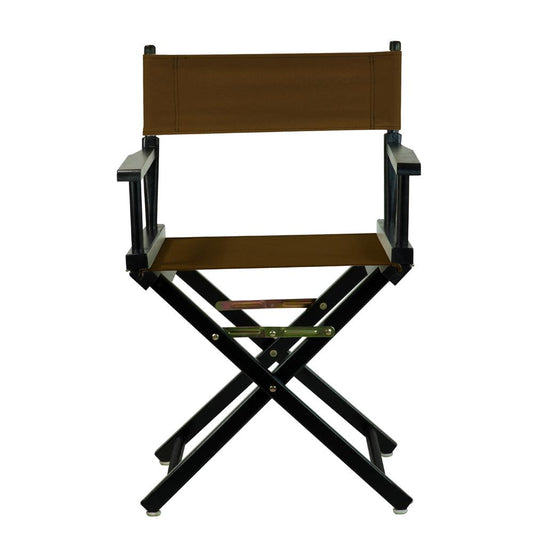 18" Director's Chair Black Frame-Brown Canvas