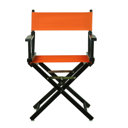 18" Director's Chair Black Frame-Tangerine Canvas