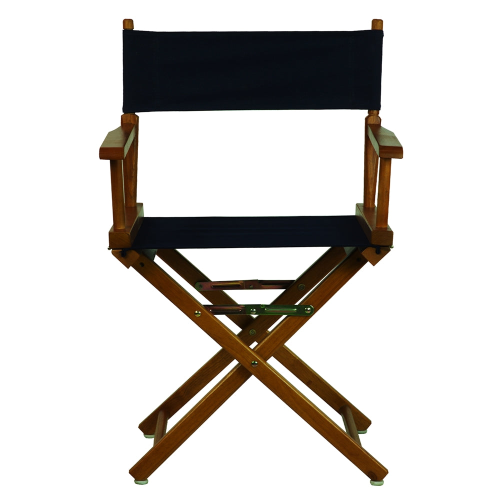 18" Director's Chair Honey Oak Frame-Navy Blue Canvas