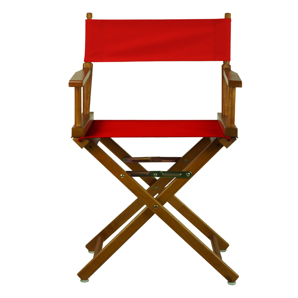 18" Director's Chair Honey Oak Frame-Red Canvas