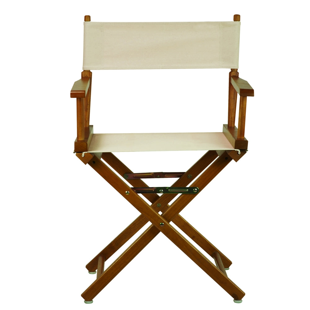 18" Director's Chair Honey Oak Frame-Natural/Wheat Canvas