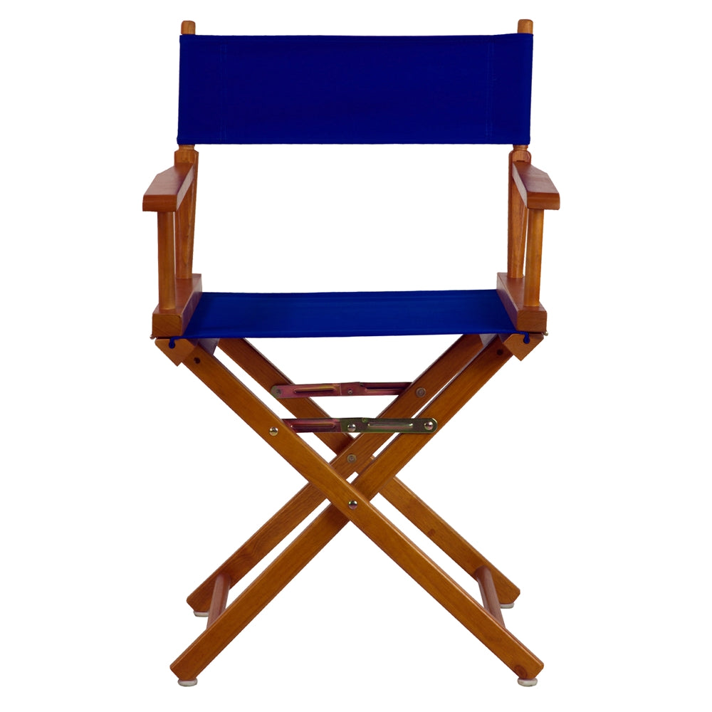 18" Director's Chair Honey Oak Frame-Royal Blue Canvas