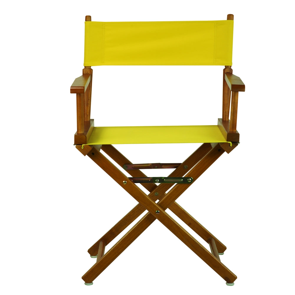 18" Director's Chair Honey Oak Frame-Yellow Canvas