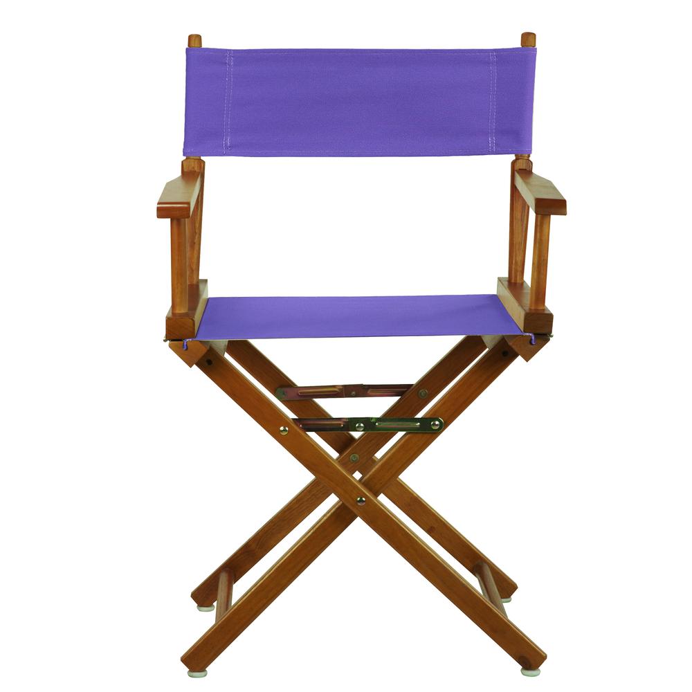 18" Director's Chair Honey Oak Frame-Purple Canvas