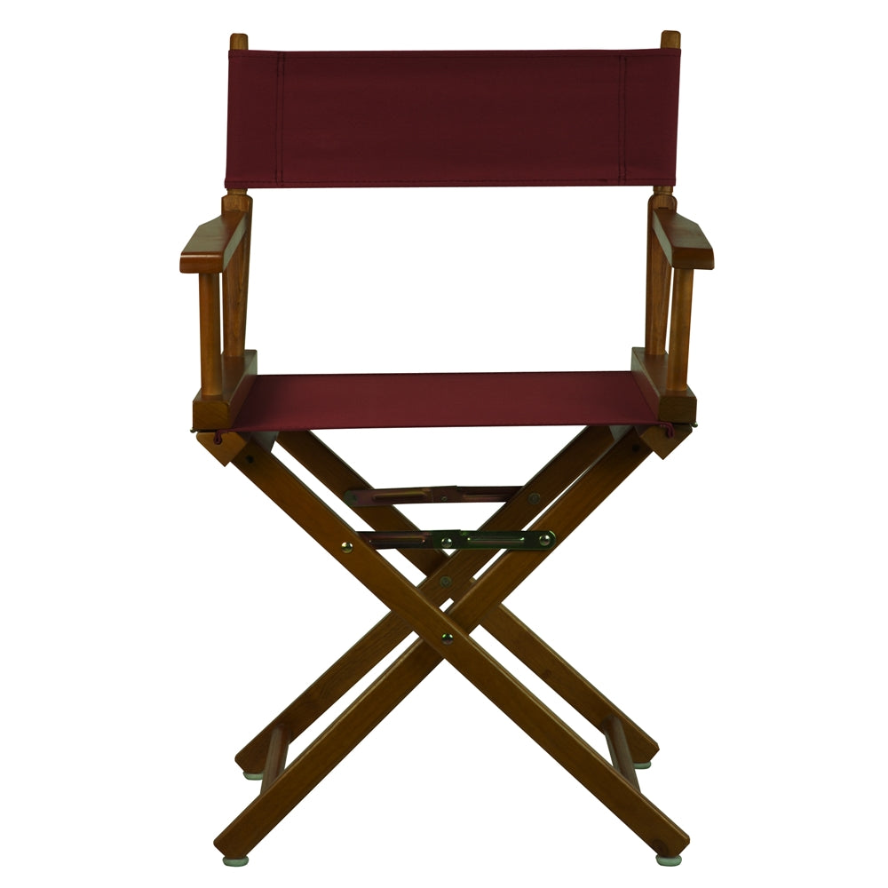 18" Director's Chair Honey Oak Frame-Burgundy Canvas