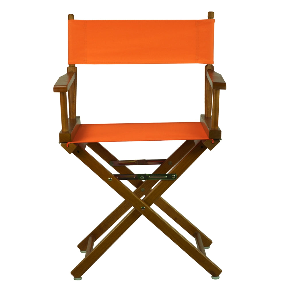 18" Director's Chair Honey Oak Frame-Tangerine Canvas