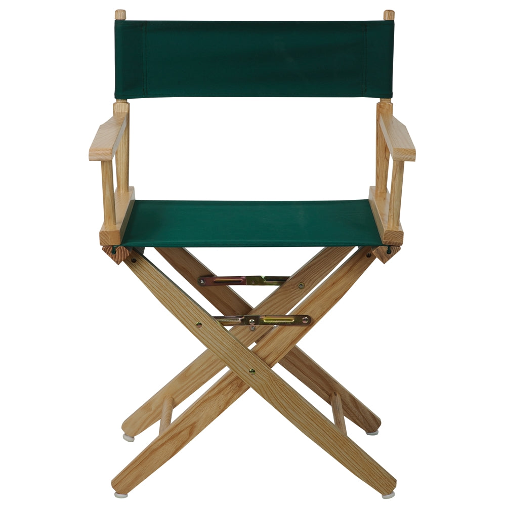 American Trails Extra-Wide Premium 18"  Directors Chair Natural Frame W/Hunter Green Color Cover