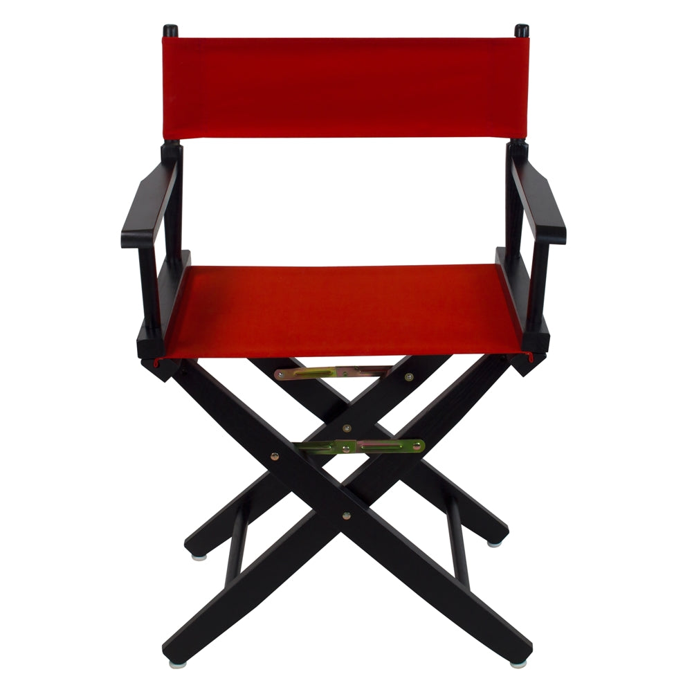 American Trails Extra-Wide Premium 18"  Directors Chair Black Frame W/Red Color Cover