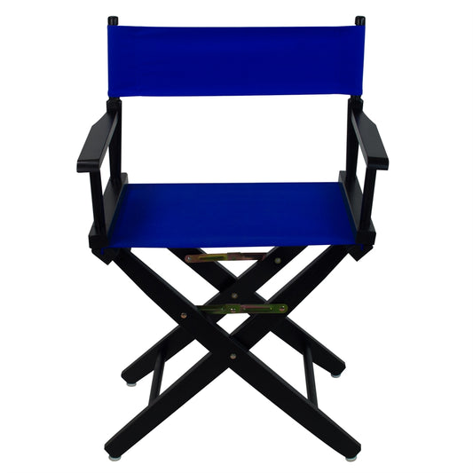 American Trails Extra-Wide Premium 18"  Directors Chair Black Frame W/Royal Blue Color Cover