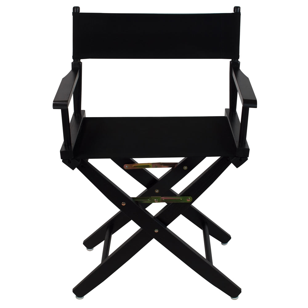 American Trails Extra-Wide Premium 18"  Directors Chair Black Frame W/Black Color Cover