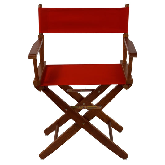 American Trails Extra-Wide Premium 18"  Directors Chair Mission Oak Frame W/Red Color Cover