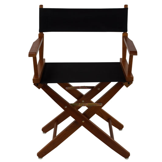 American Trails Extra-Wide Premium 18"  Directors Chair Mission Oak Frame W/Black Color Cover