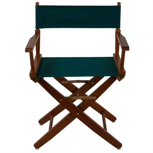 American Trails Extra-Wide Premium 18"  Directors Chair Mission Oak Frame W/Hunter Green Color Cover