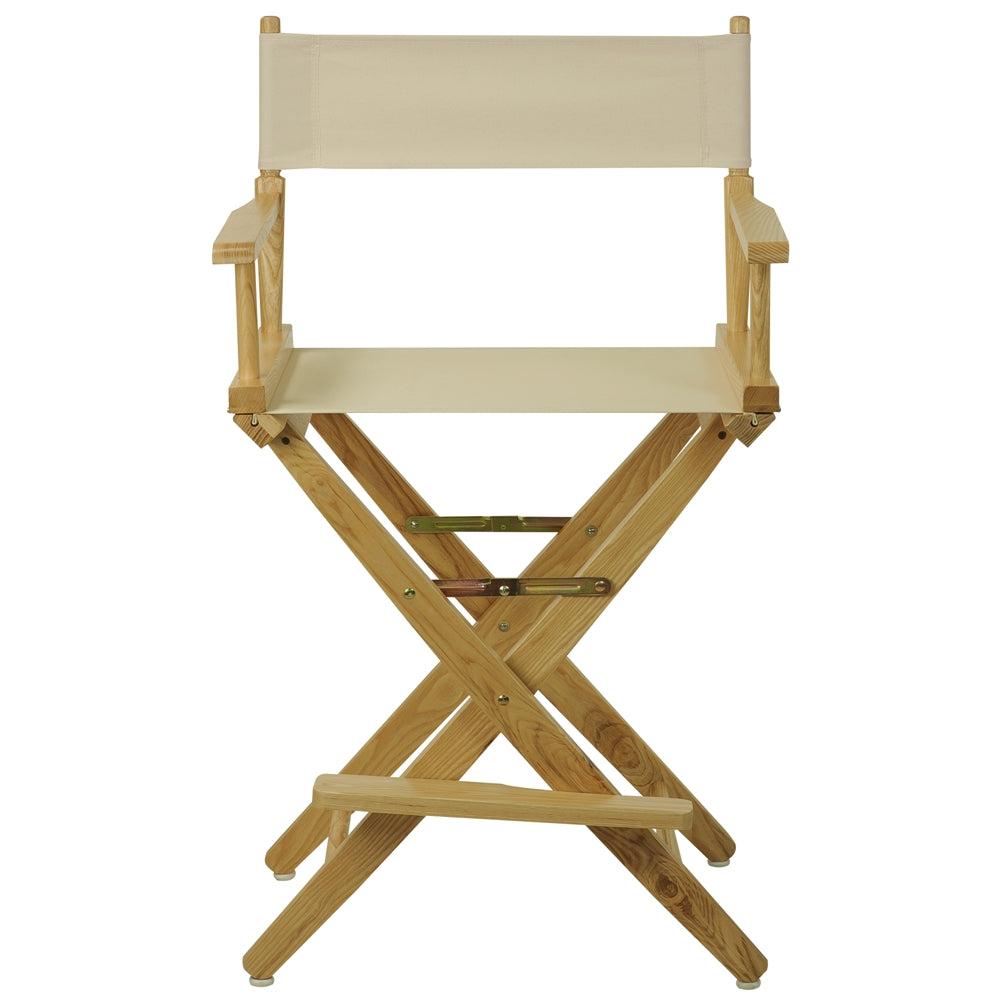 American Trails Extra-Wide Premium 24"  Directors Chair Natural Frame W/Natural Color Cover