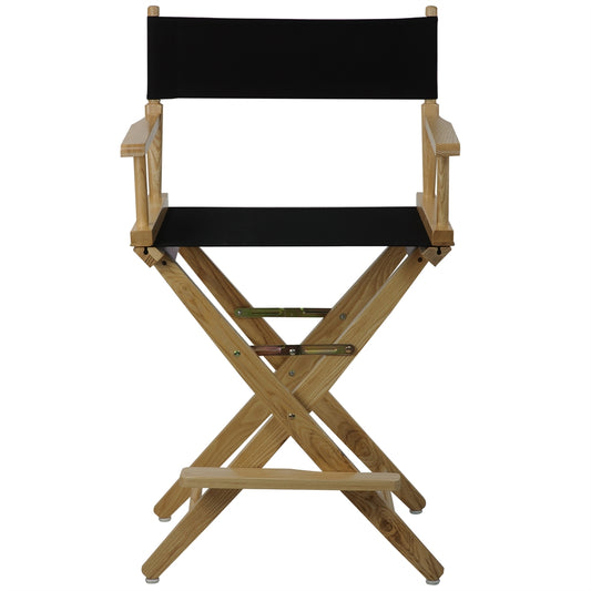 American Trails Extra-Wide Premium 24"  Directors Chair Natural Frame W/Black Color Cover