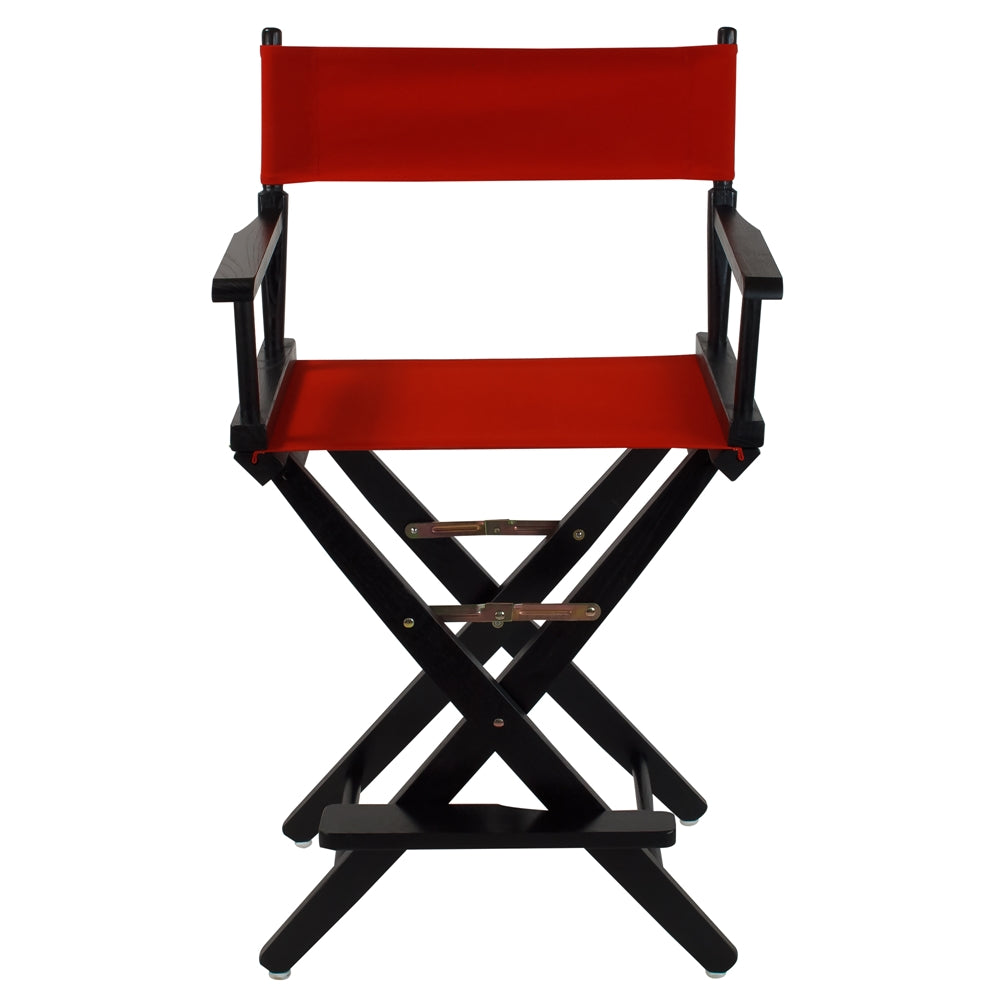 American Trails Extra-Wide Premium 24"  Directors Chair Black Frame W/Red Color Cover