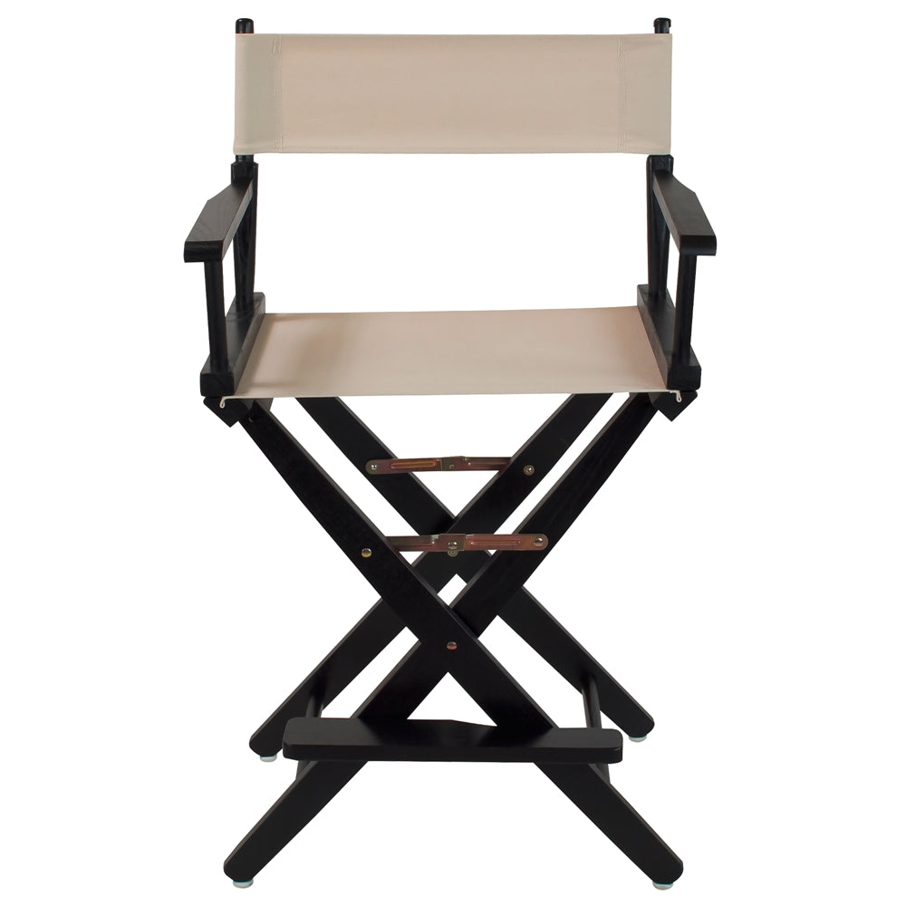 American Trails Extra-Wide Premium 24"  Directors Chair Black Frame W/Natural Color Cover