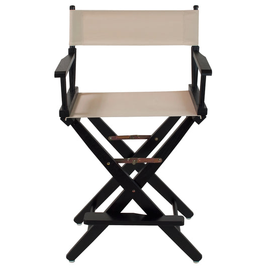 American Trails Extra-Wide Premium 24"  Directors Chair Black Frame W/Natural Color Cover