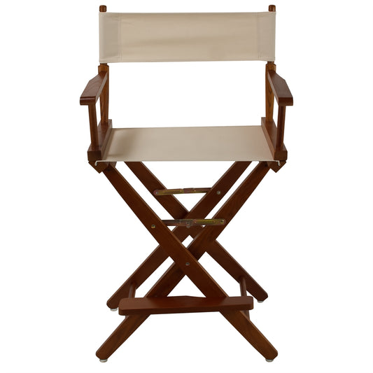 American Trails Extra-Wide Premium 24"  Directors Chair Mission Oak Frame W/Natural Color Cover