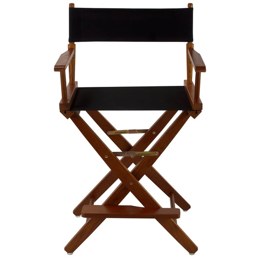 American Trails Extra-Wide Premium 24"  Directors Chair Mission Oak Frame W/Black Color Cover