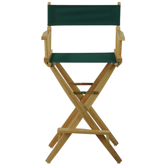 American Trails Extra-Wide Premium 30"  Directors Chair Natural Frame W/Hunter Green Color Cover