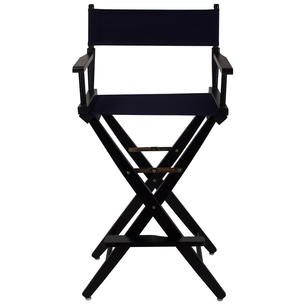 American Trails Extra-Wide Premium 30"  Directors Chair Black Frame W/Navy Color Cover