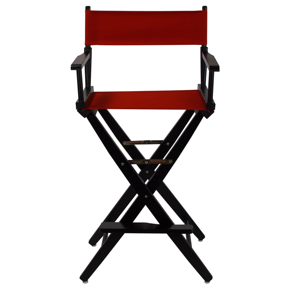 American Trails Extra-Wide Premium 30"  Directors Chair Black Frame W/Red Color Cover