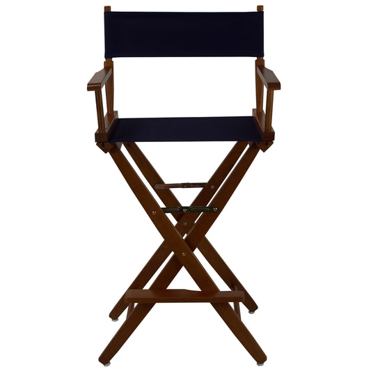 American Trails Extra-Wide Premium 30"  Directors Chair Mission Oak Frame W/Navy Color Cover