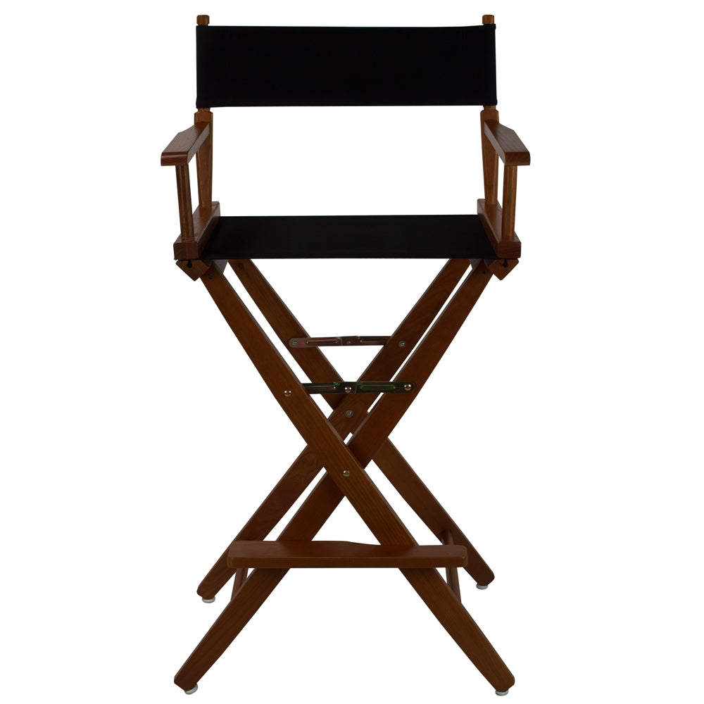 American Trails Extra-Wide Premium 30"  Directors Chair Mission Oak Frame W/Black Color Cover