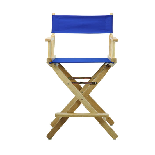 24" Director's Chair Natural Frame-Royal Blue Canvas