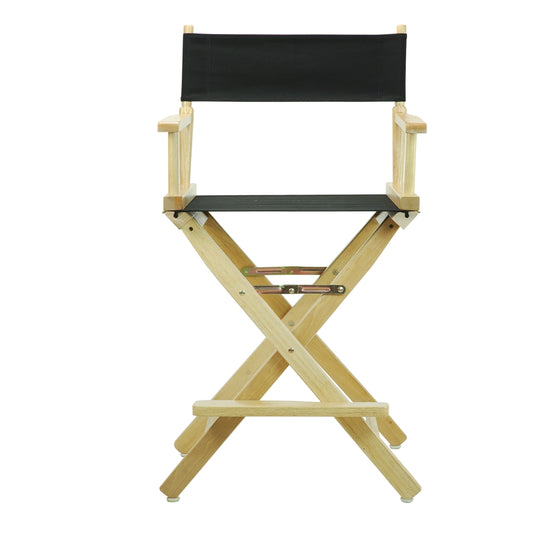 24" Director's Chair Natural Frame-Black Canvas