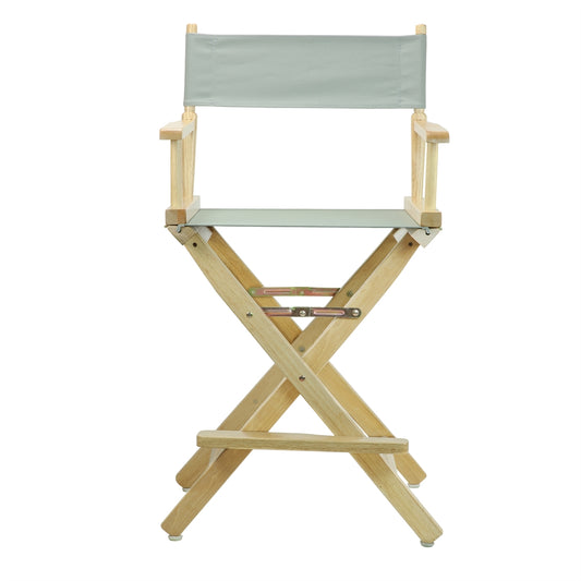 24" Director's Chair Natural Frame-Gray Canvas