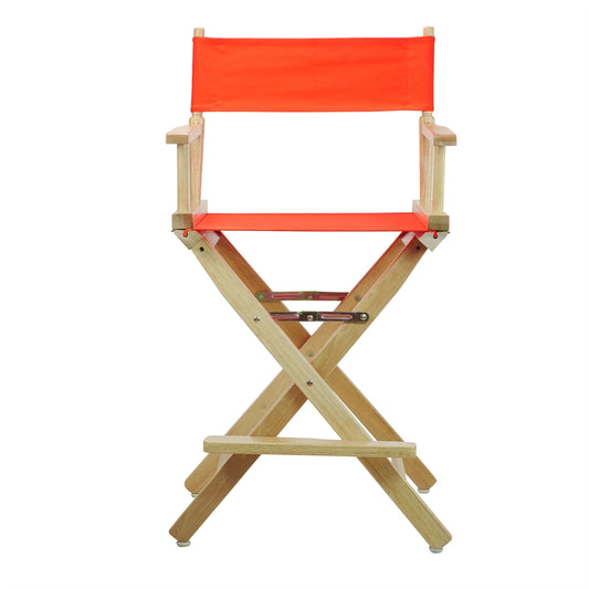 24" Director's Chair Natural Frame-Orange Canvas