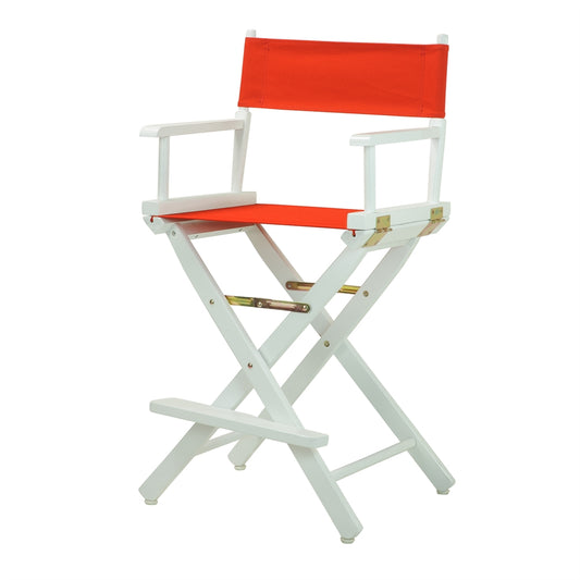 24" Director's Chair White Frame-Red Canvas