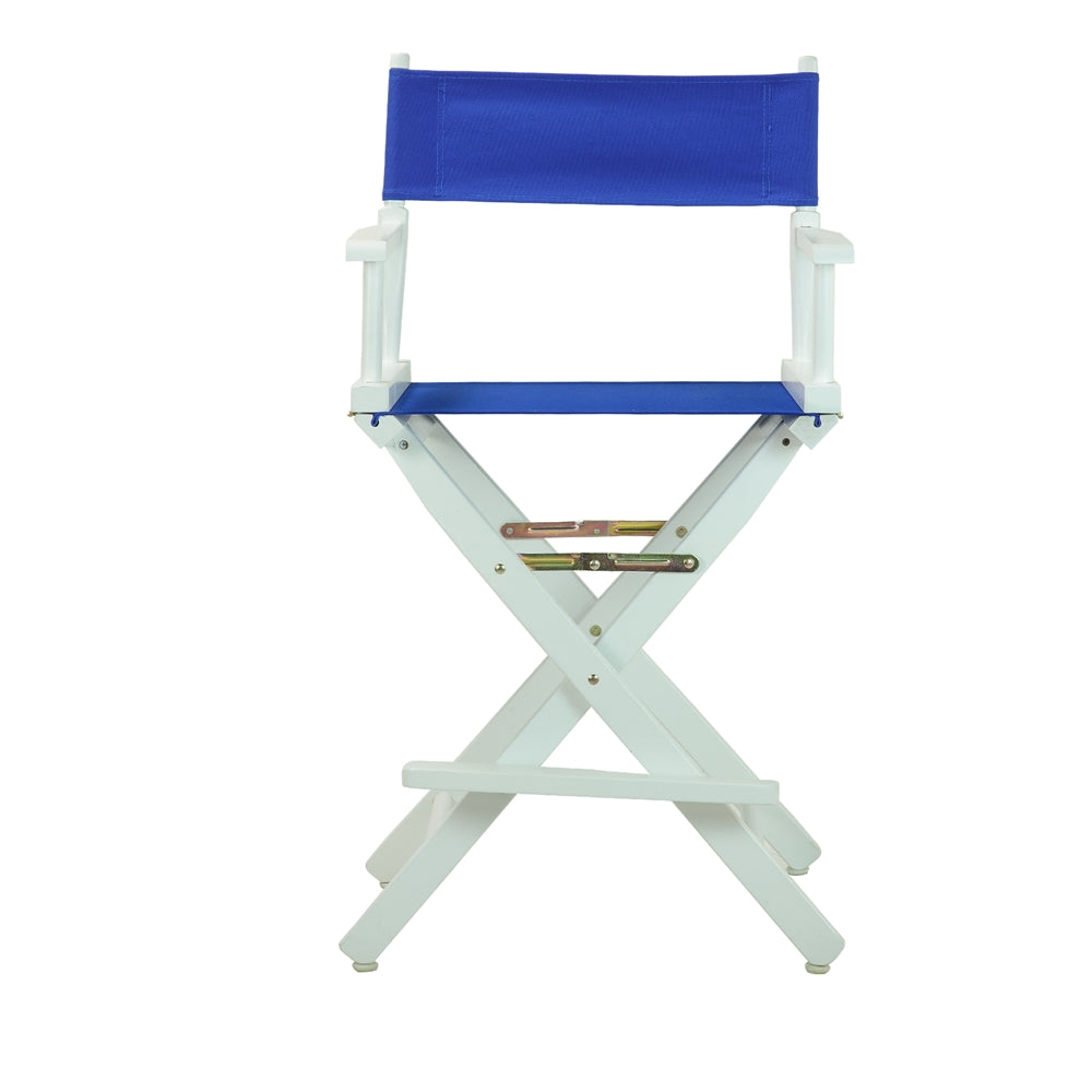 24" Director's Chair White Frame-Royal Blue Canvas