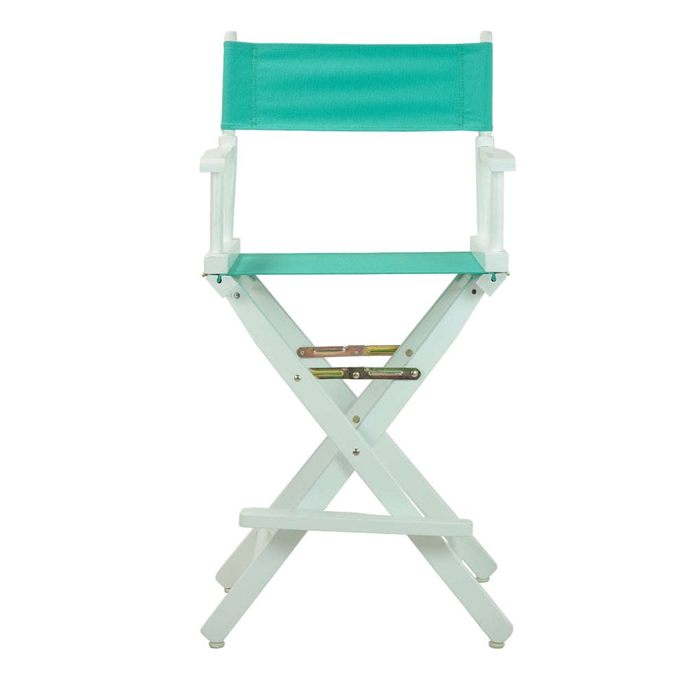 24" Director's Chair White Frame-Teal Canvas