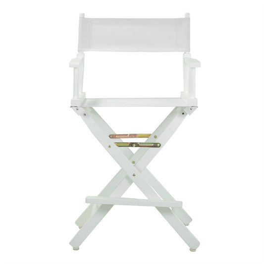 24" Director's Chair White Frame-White Canvas