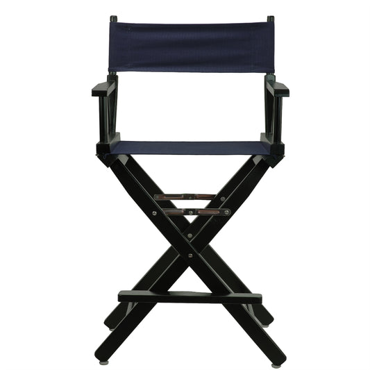 24" Director's Chair Black Frame-Navy Blue Canvas