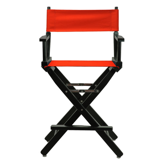 24" Director's Chair Black Frame-Red Canvas