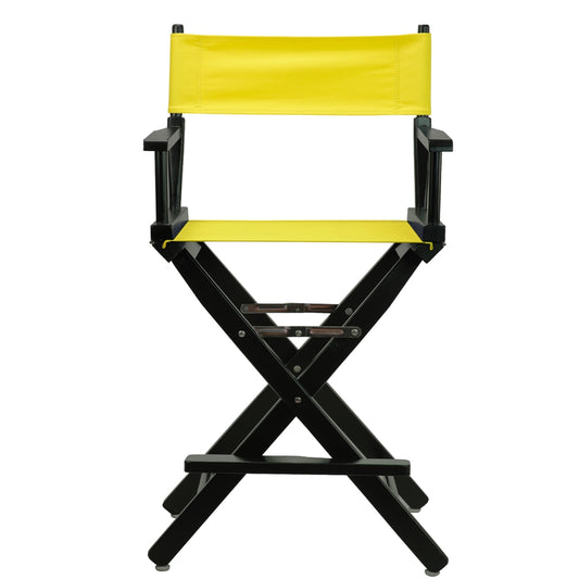 24" Director's Chair Black Frame-Yellow Canvas