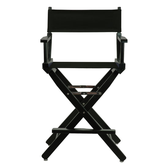 24" Director's Chair Black Frame-Black Canvas