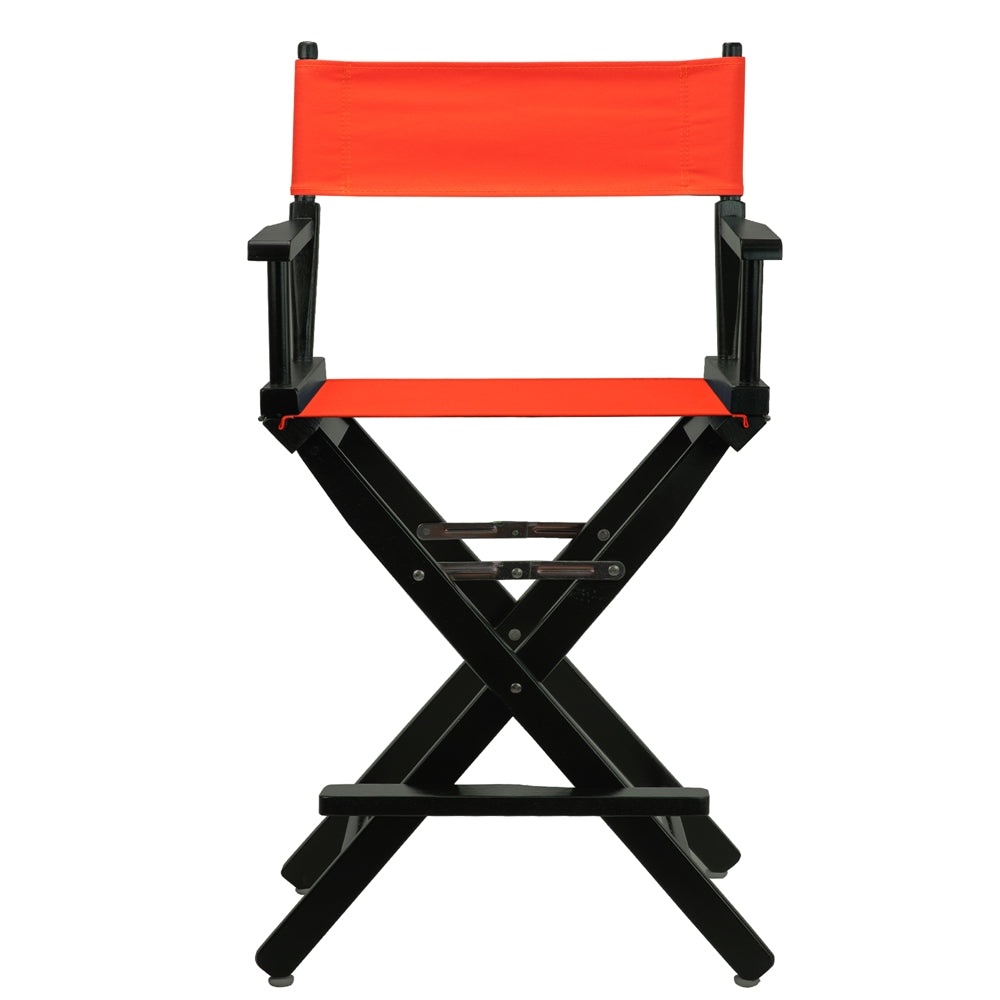 24" Director's Chair Black Frame-Orange Canvas