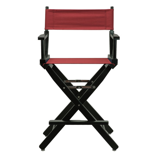 24" Director's Chair Black Frame-Burgundy Canvas