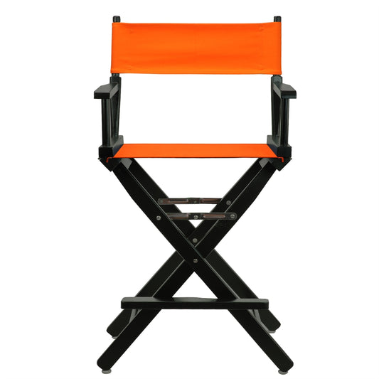 24" Director's Chair Black Frame-Tangerine Canvas