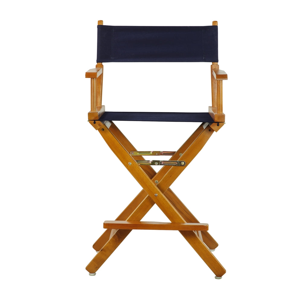 24" Director's Chair Honey Oak Frame-Navy Blue Canvas