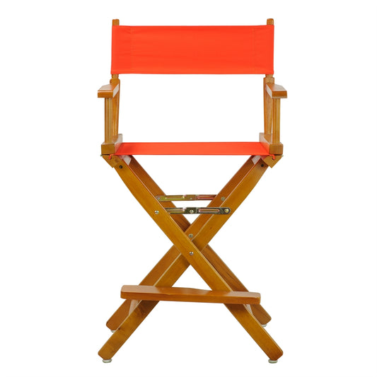 24" Director's Chair Honey Oak Frame-Orange Canvas